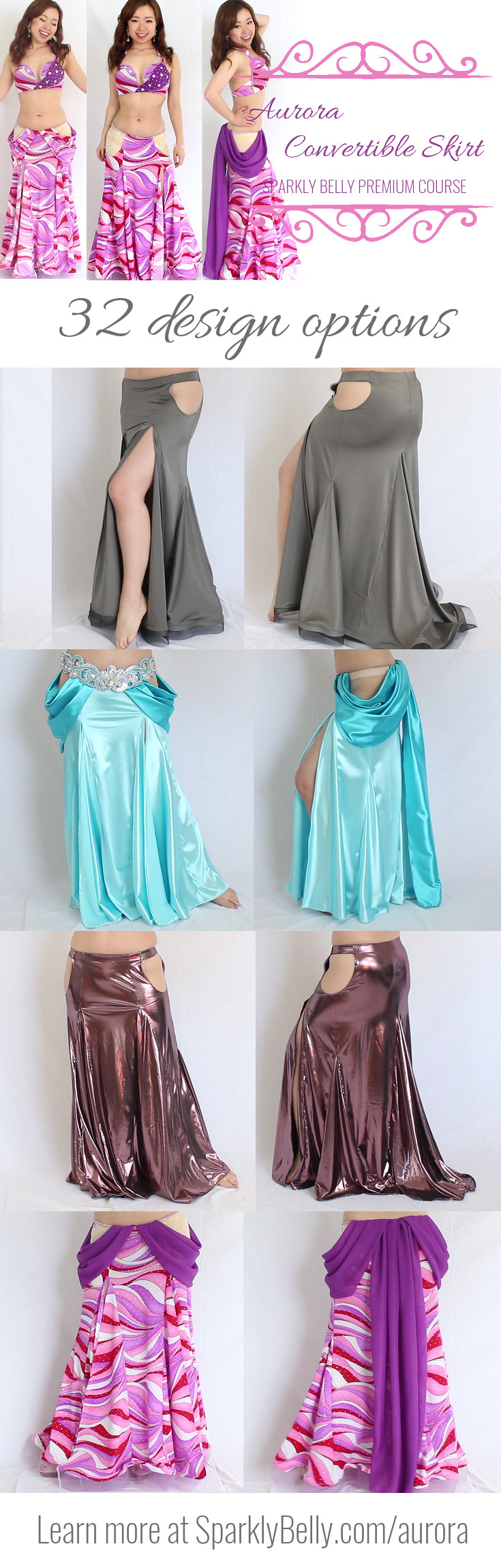 Aurora Convertible Skirt Premium Course 32 design options