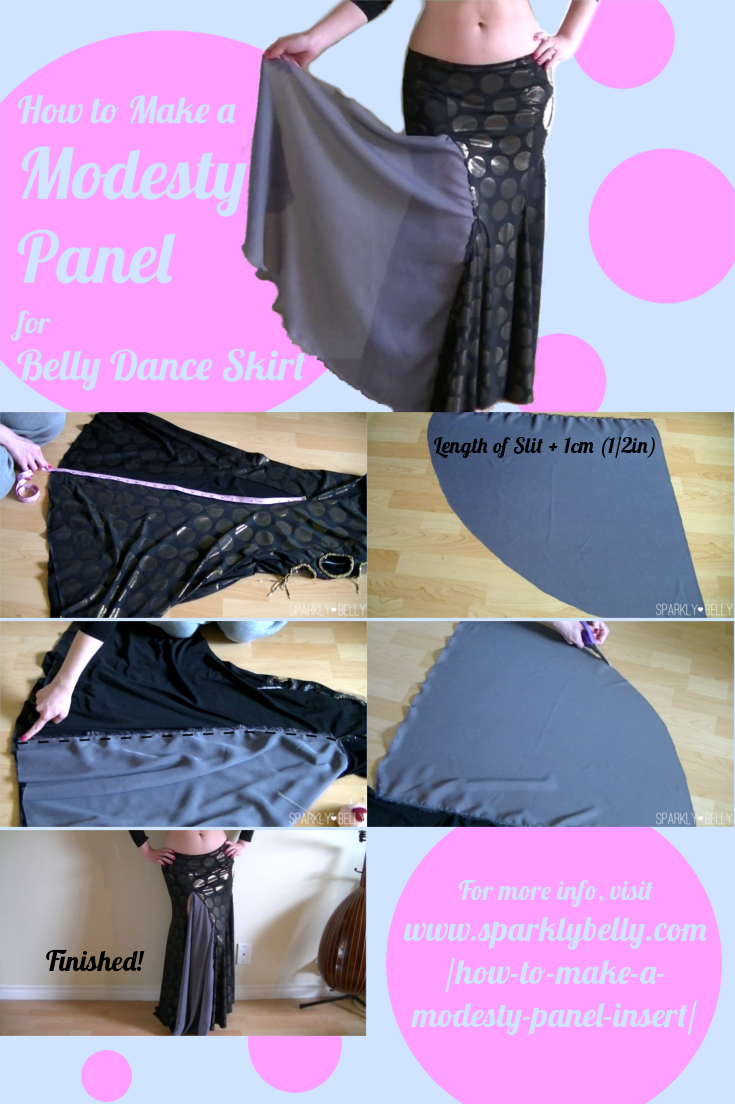 How to Make a Modesty Panel Insert for Belly Dance Skirts P SPARKLY BELLY