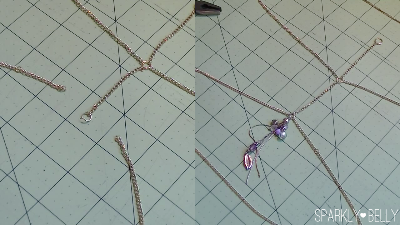 Second layer of thigh chain jewelry DIY - SPARKLY BELLY