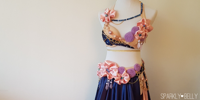 DIY Fabric Flower for Belly Dance Costumes - SPARKLY BELLY
