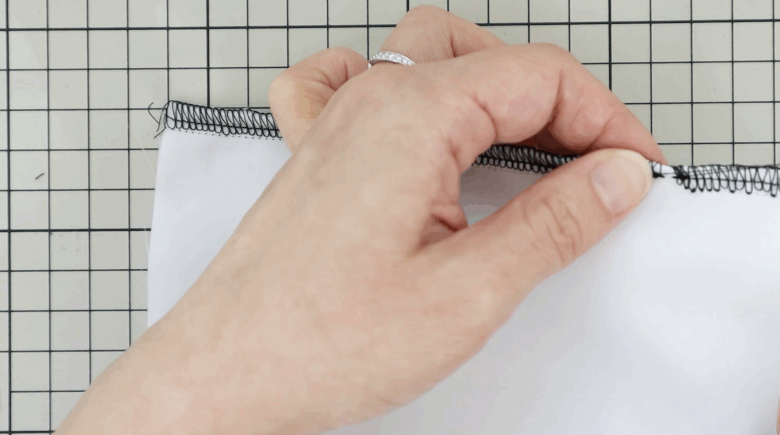 Pulling-middle-thread-to-rip-seams - SPARKLY BELLY